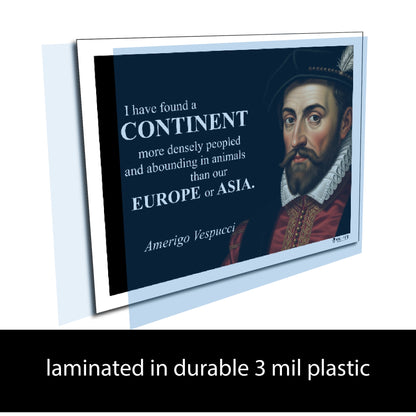 Amerigo Vespucci Inspirational Quote Wall Art