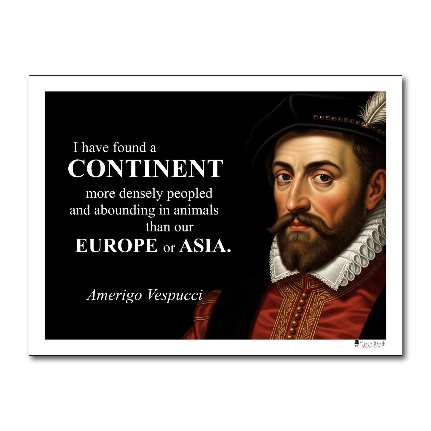Amerigo Vespucci Inspirational Quote Wall Art
