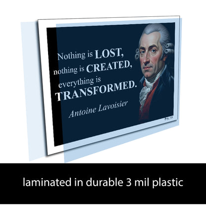 Antoine Lavoisier Inspirational Quote Poster - "Nothing is LOST..."