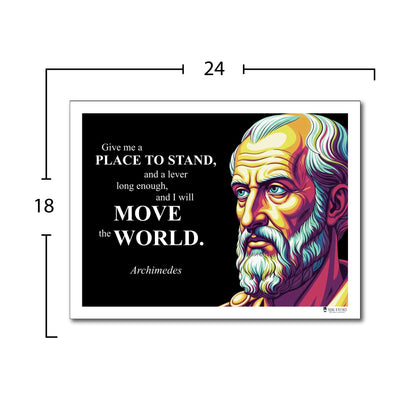 Archimedes Inspirational Quote Poster - "Give me a PLACE TO STAND..."