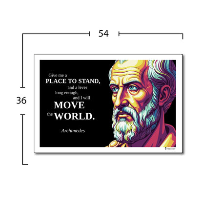 Archimedes Inspirational Quote Poster - "Give me a PLACE TO STAND..."