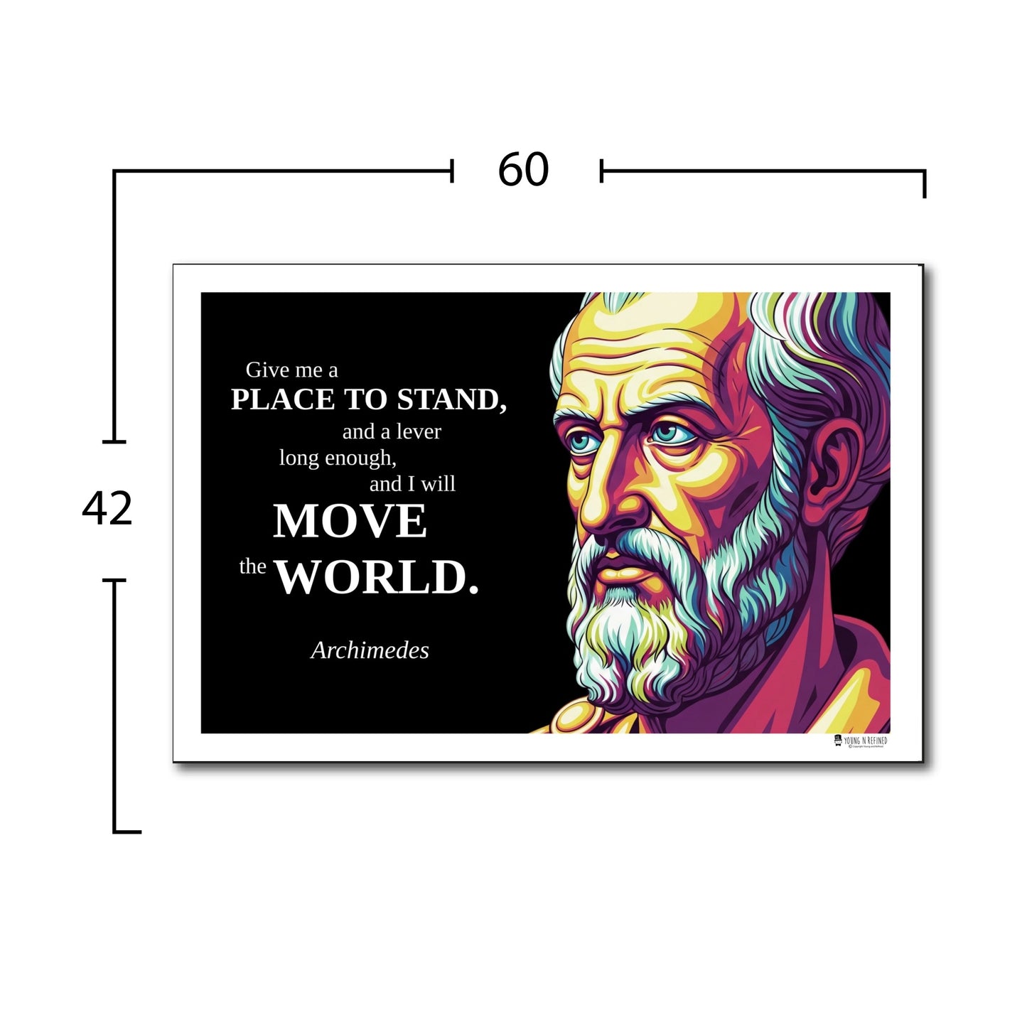 Archimedes Inspirational Quote Poster - "Give me a PLACE TO STAND..."