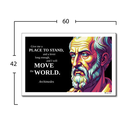Archimedes Inspirational Quote Poster - "Give me a PLACE TO STAND..."