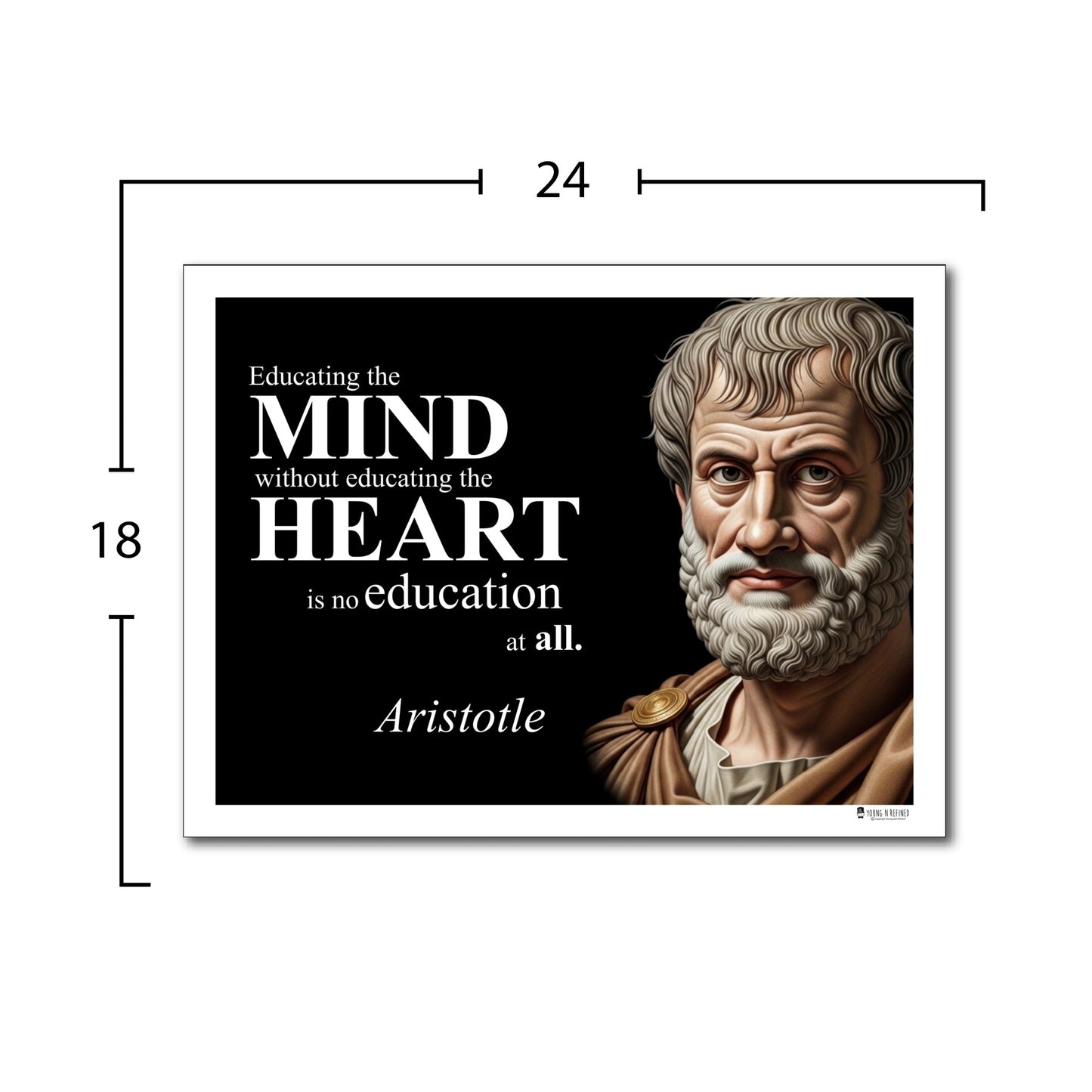 Aristotle Inspirational Quote Poster - Young N Refined