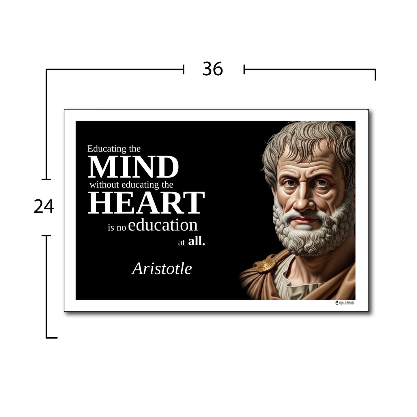 Aristotle Inspirational Quote Poster - Young N Refined