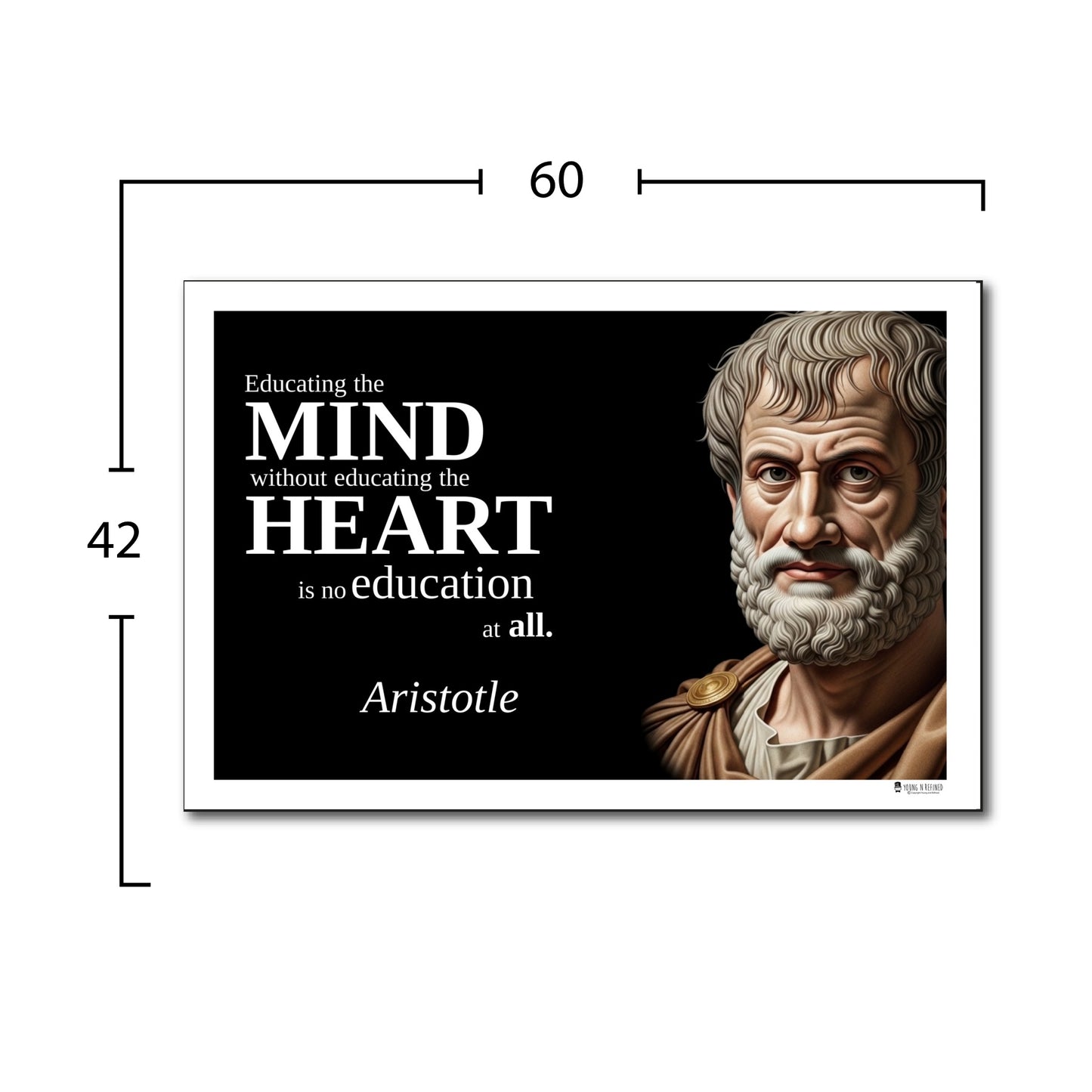 Aristotle Inspirational Quote Poster - Young N Refined