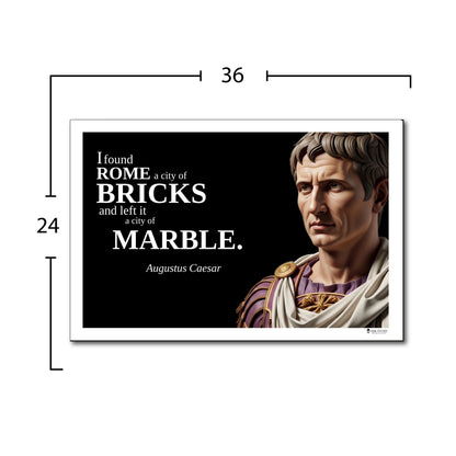 Augustus Caesar Inspirational Quote Poster - Young N Refined