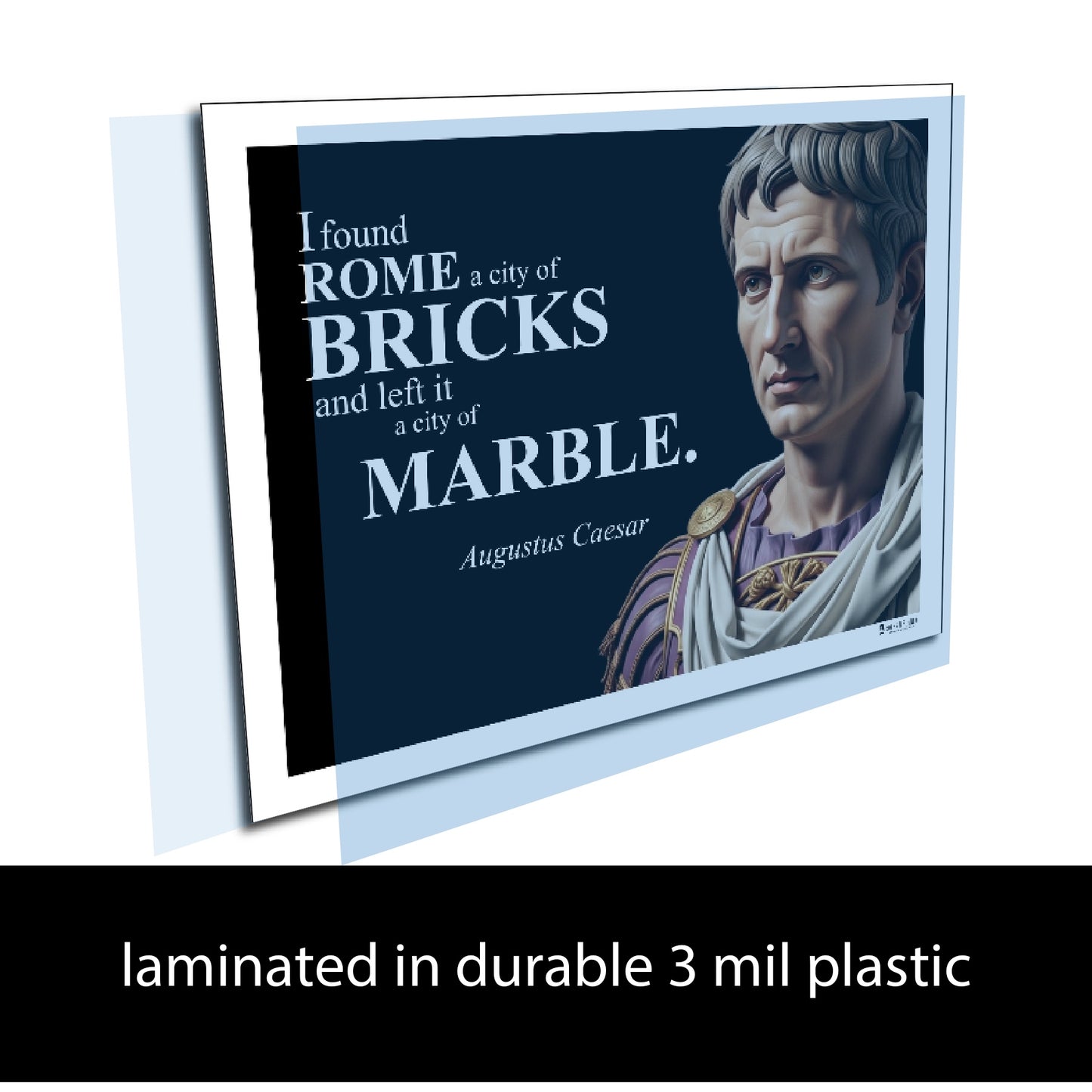 Augustus Caesar Inspirational Quote Poster - Young N Refined