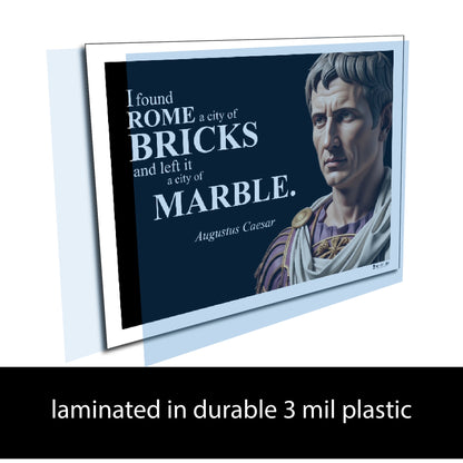 Augustus Caesar Inspirational Quote Poster - Young N Refined