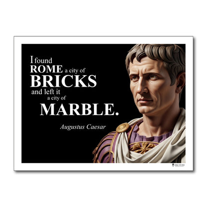 Augustus Caesar Inspirational Quote Poster - Young N Refined