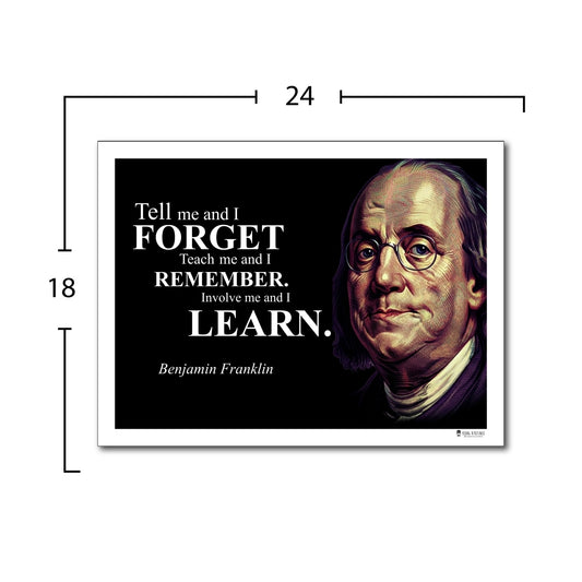 Benjamin Franklin Inspirational Quote Wall Art