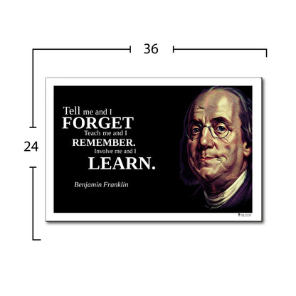 Benjamin Franklin Inspirational Quote Wall Art