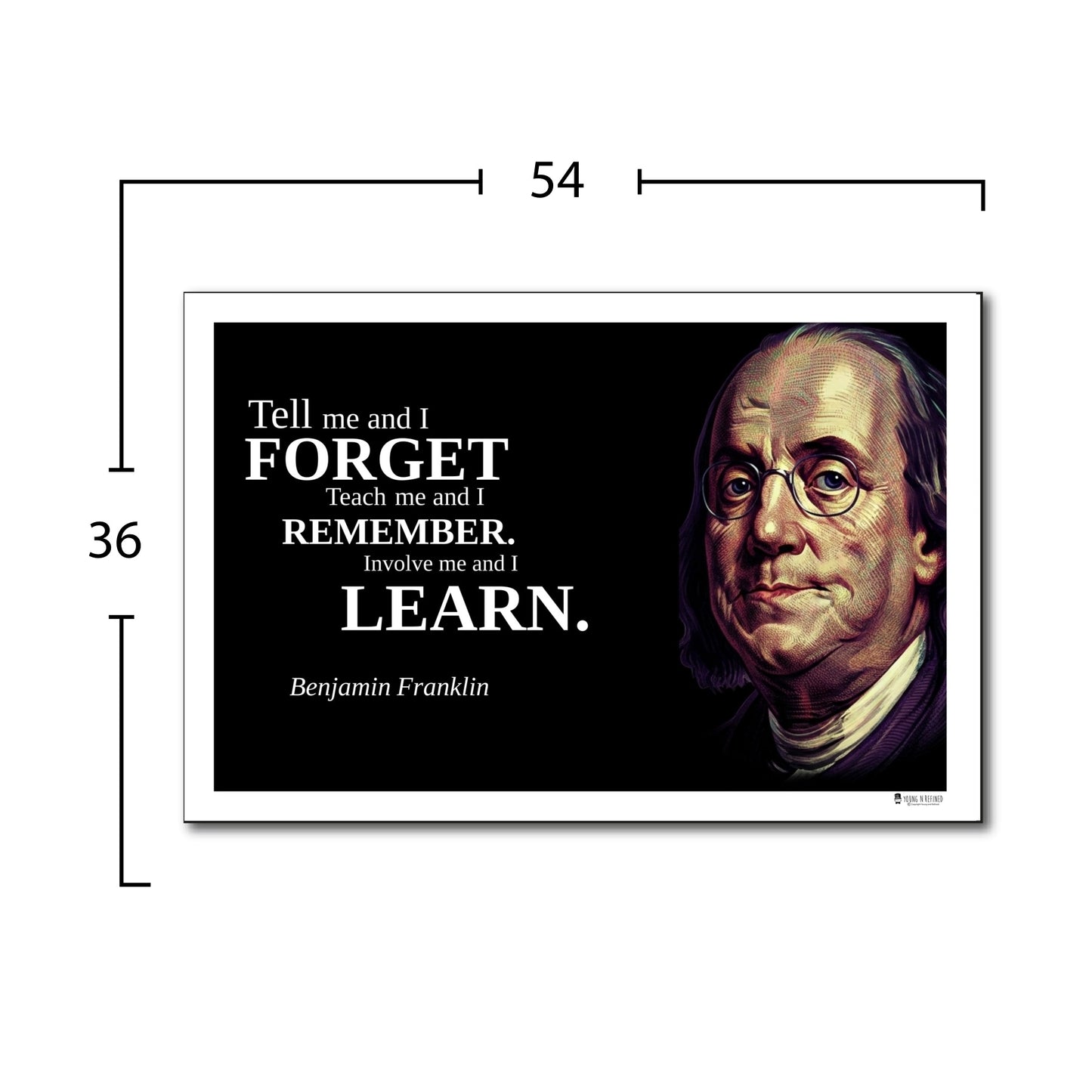 Benjamin Franklin Inspirational Quote Wall Art