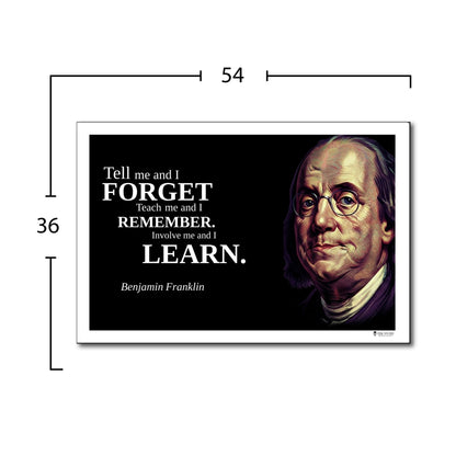Benjamin Franklin Inspirational Quote Wall Art