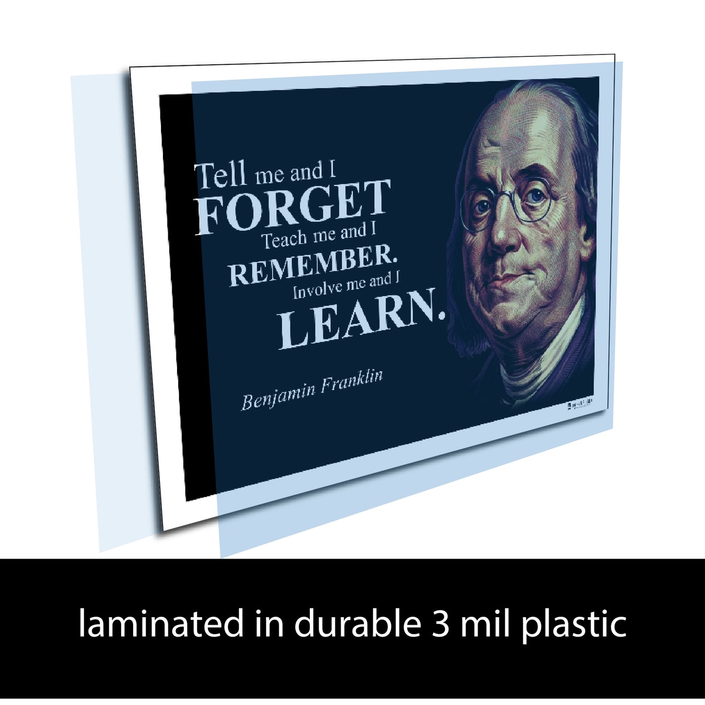 Benjamin Franklin Inspirational Quote Wall Art