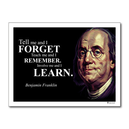 Benjamin Franklin Inspirational Quote Wall Art