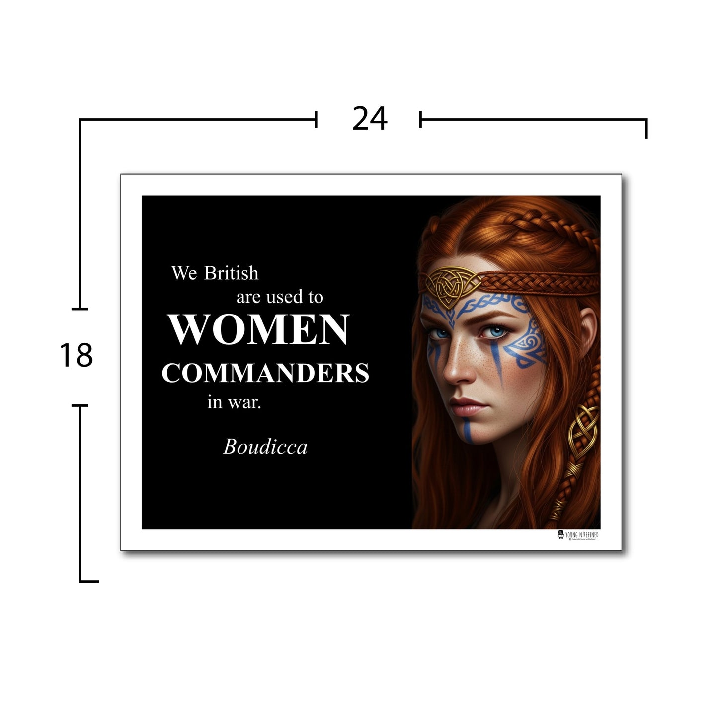 Boudicca Inspirational Quote Poster - Young N Refined