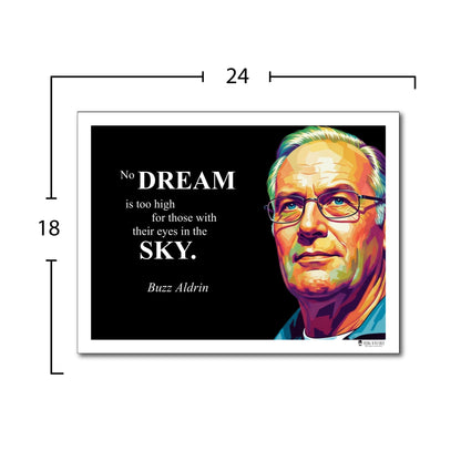 Buzz Aldrin Inspirational Quote Wall Art