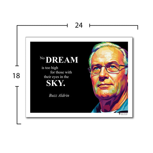 Buzz Aldrin Inspirational Quote Wall Art