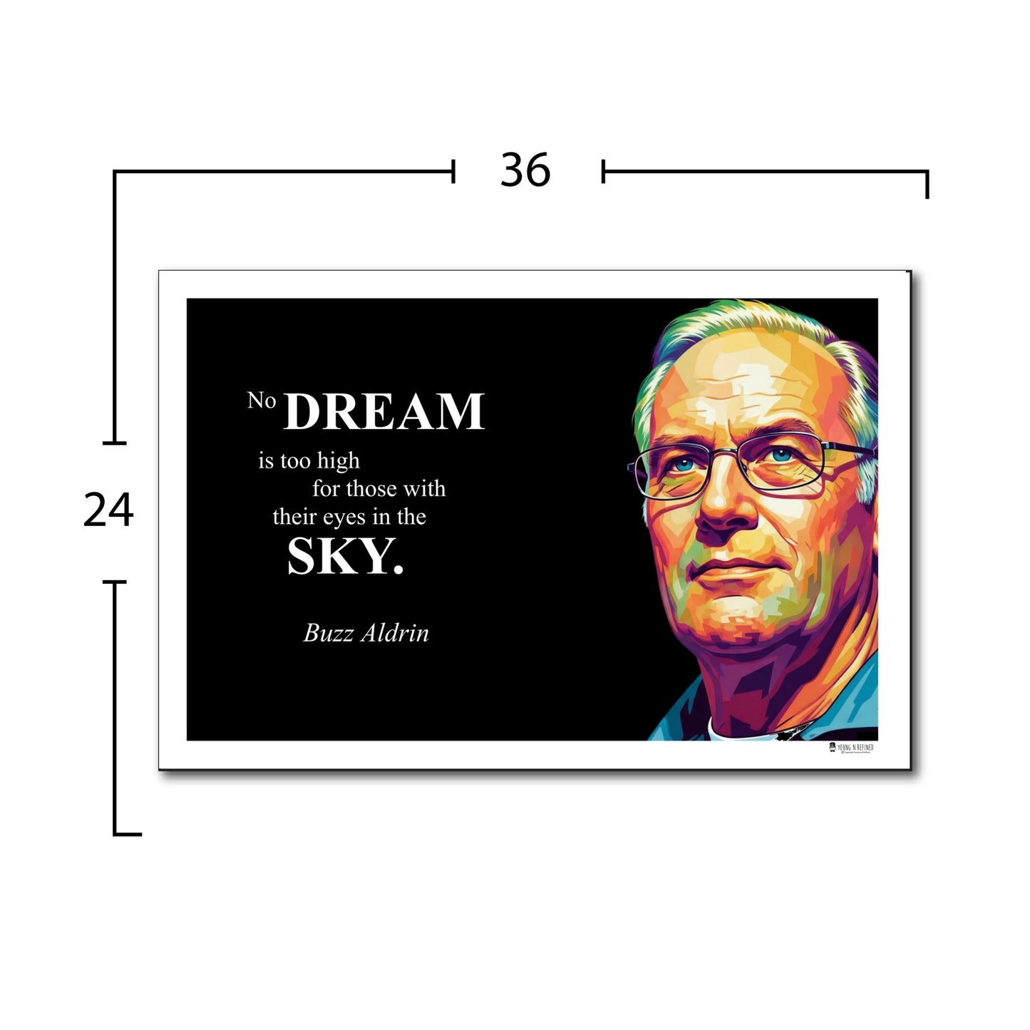 Buzz Aldrin Inspirational Quote Wall Art