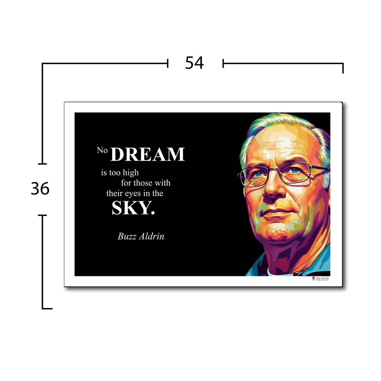 Buzz Aldrin Inspirational Quote Wall Art