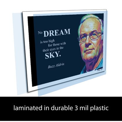 Buzz Aldrin Inspirational Quote Wall Art