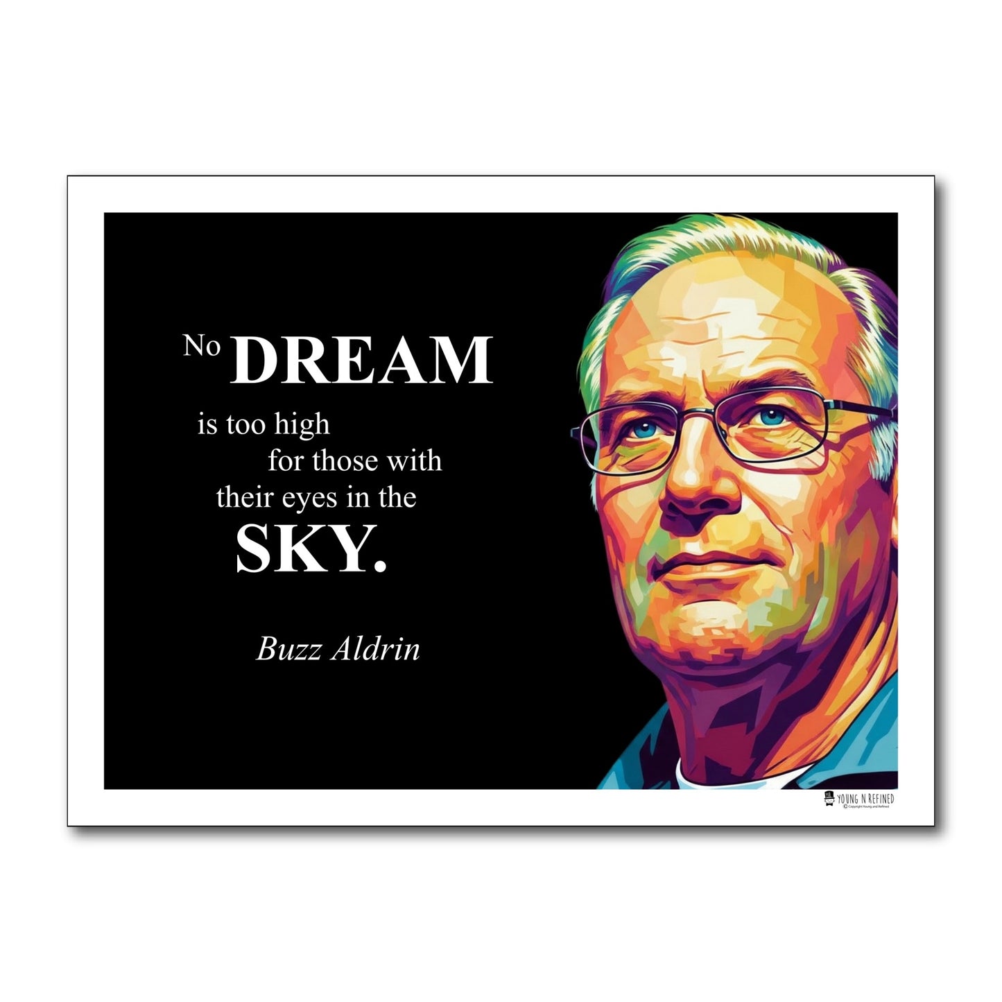 Buzz Aldrin Inspirational Quote Wall Art