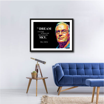 Buzz Aldrin Inspirational Quote Wall Art