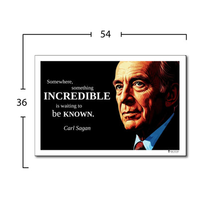Carl Sagan Inspirational Quote Poster - "Somewhere, something INCREDIBLE..."