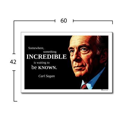 Carl Sagan Inspirational Quote Poster - "Somewhere, something INCREDIBLE..."