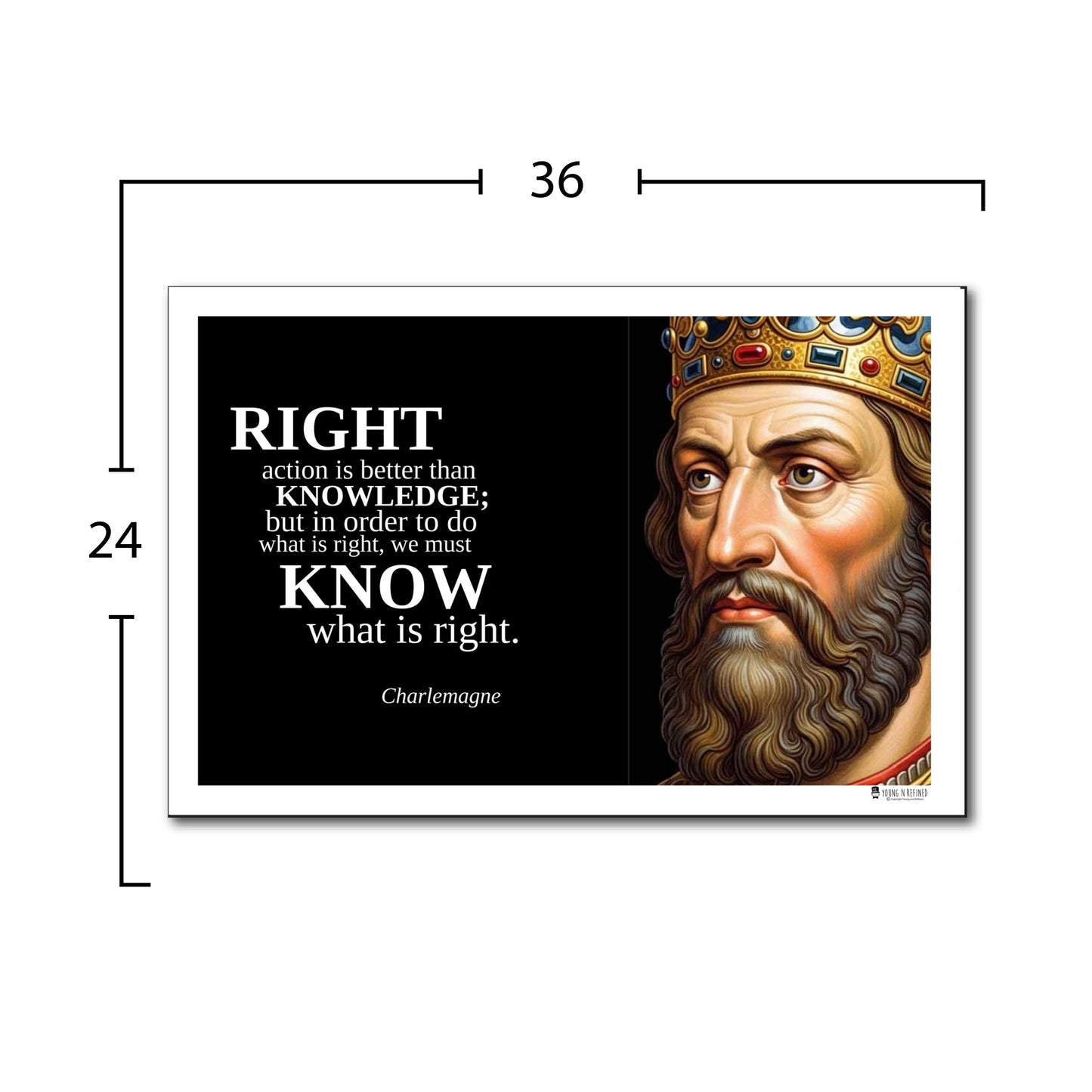 Charlemagne Inspirational Quote Wall Art
