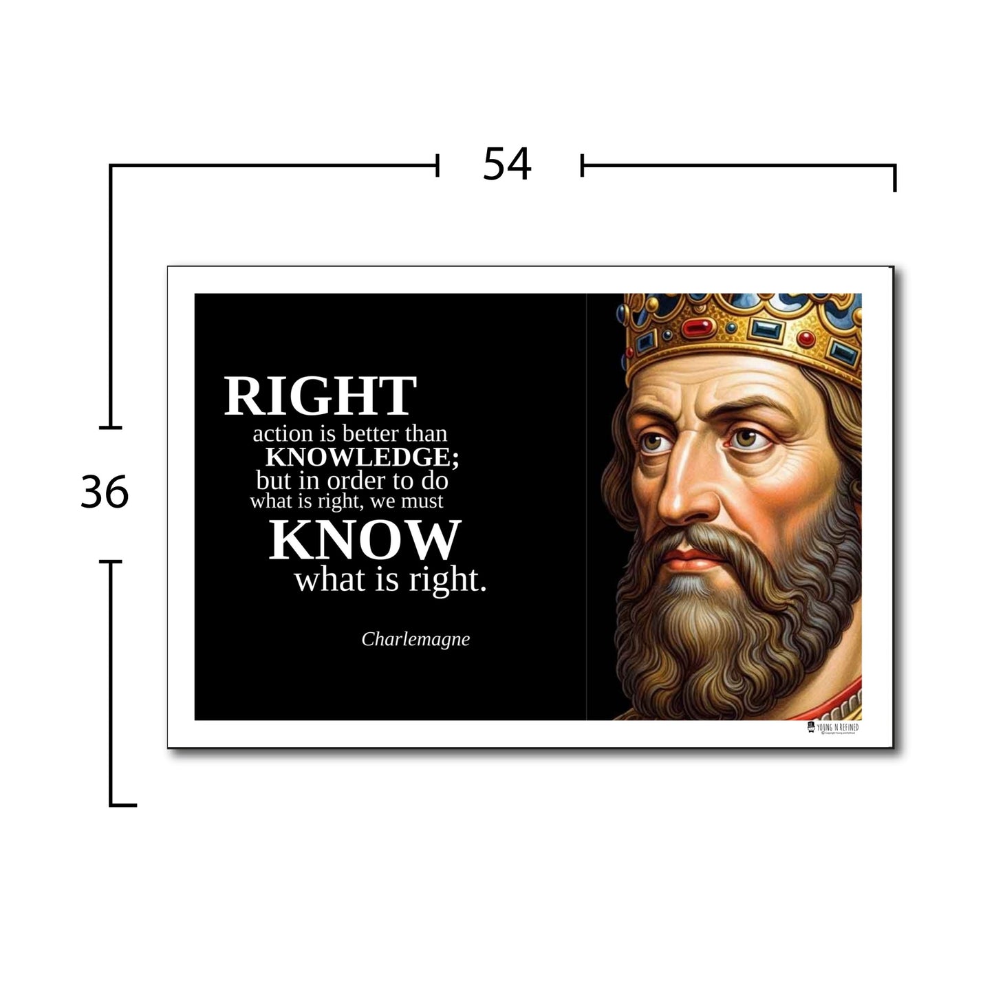 Charlemagne Inspirational Quote Wall Art