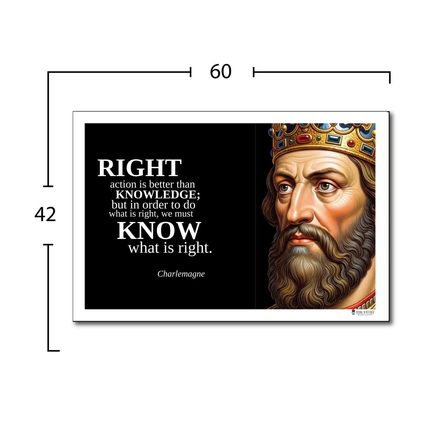 Charlemagne Inspirational Quote Wall Art