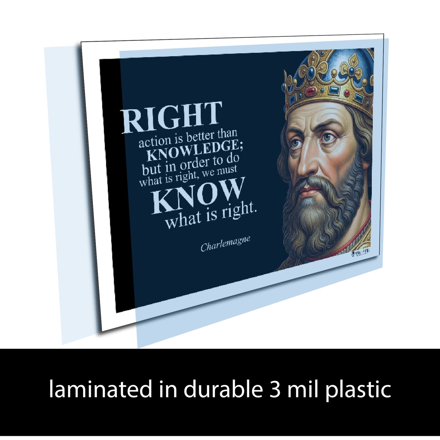 Charlemagne Inspirational Quote Wall Art