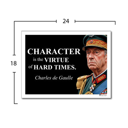 Charles de Gaulle Inspirational Quote Wall Art