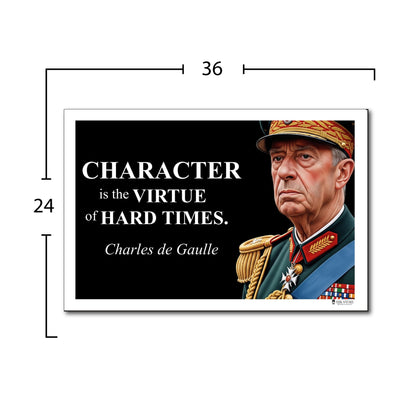 Charles de Gaulle Inspirational Quote Wall Art