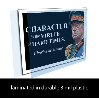 Charles de Gaulle Inspirational Quote Wall Art