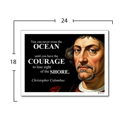 Christopher Columbus Inspirational Quote Wall Art