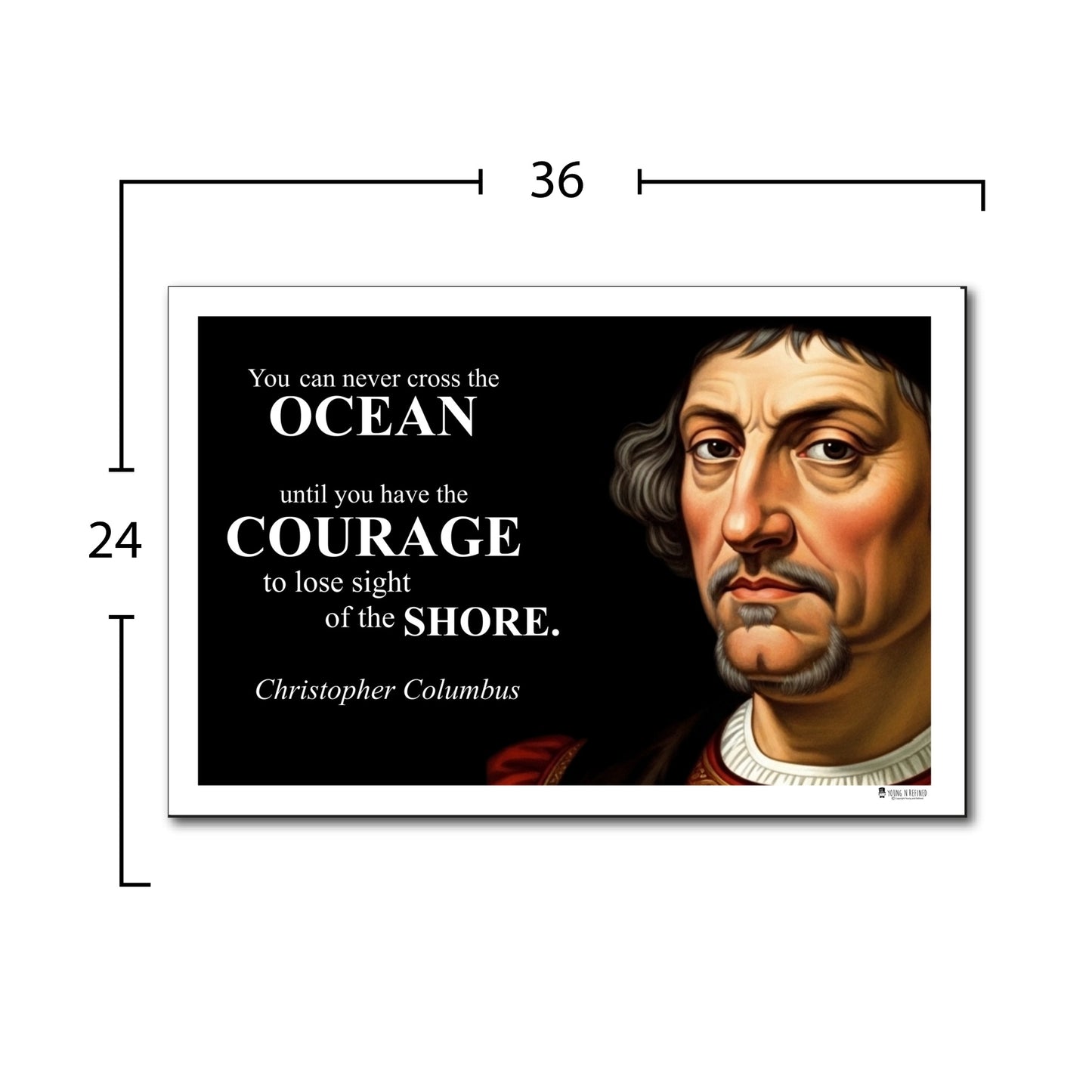 Christopher Columbus Inspirational Quote Wall Art