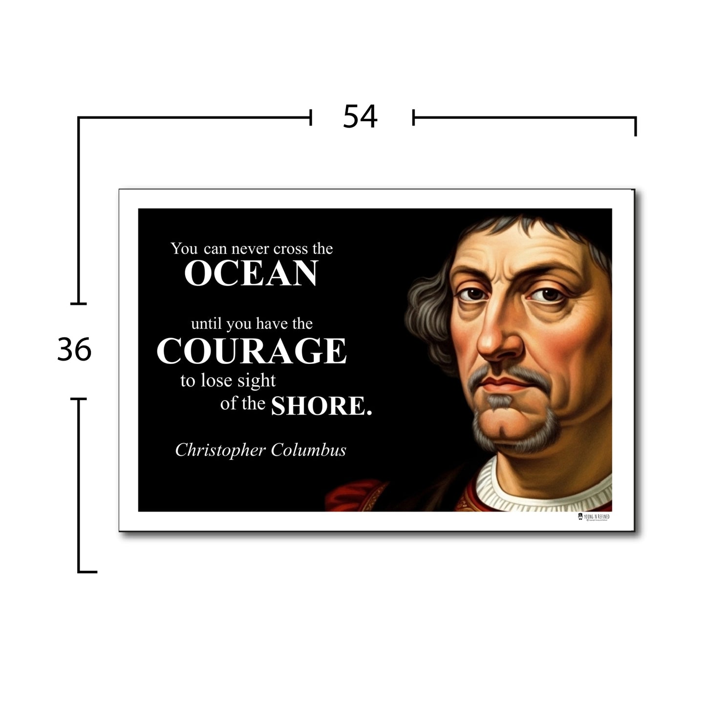 Christopher Columbus Inspirational Quote Wall Art