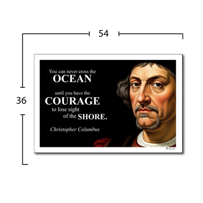 Christopher Columbus Inspirational Quote Wall Art