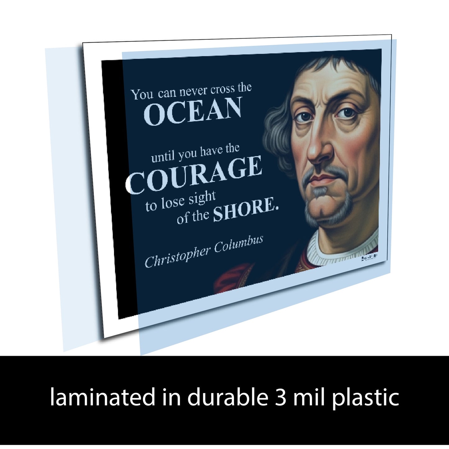 Christopher Columbus Inspirational Quote Wall Art