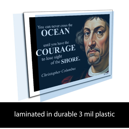 Christopher Columbus Inspirational Quote Wall Art