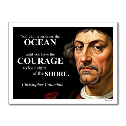 Christopher Columbus Inspirational Quote Wall Art