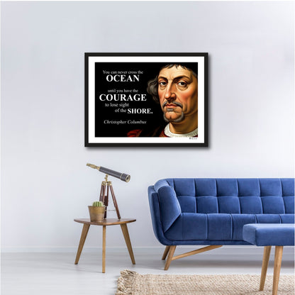 Christopher Columbus Inspirational Quote Wall Art