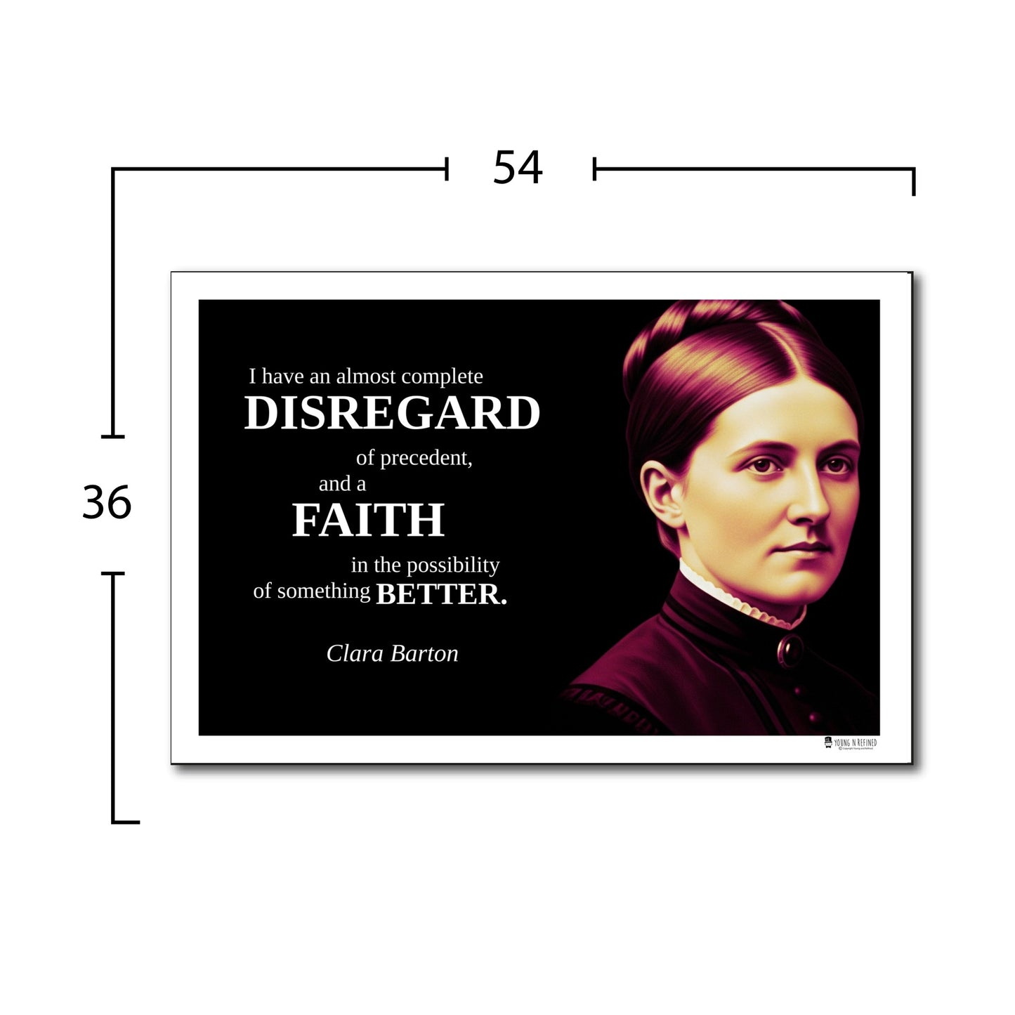 Clara Barton Inspirational Quote Poster - Young N Refined