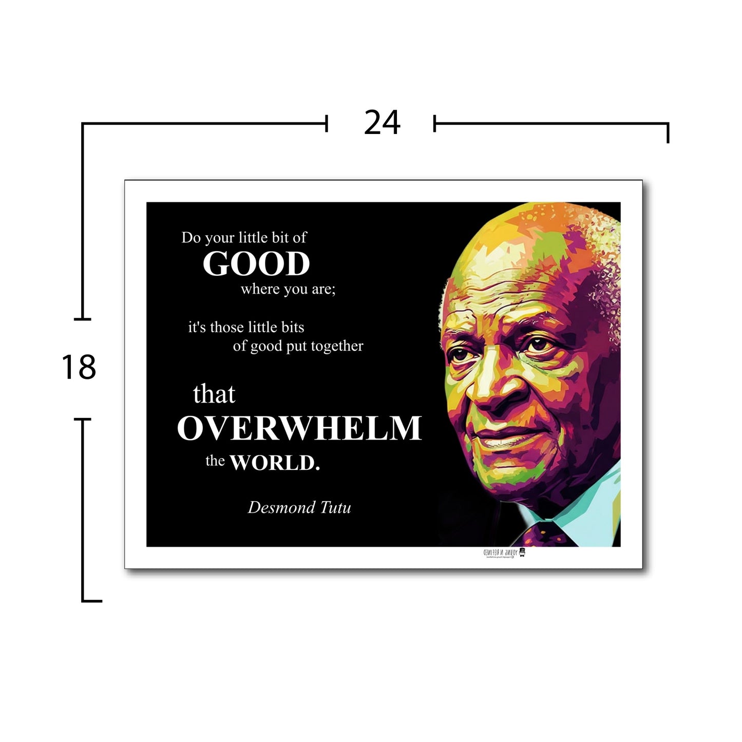 Desmond Tutu Inspirational Quote Poster - Young N Refined
