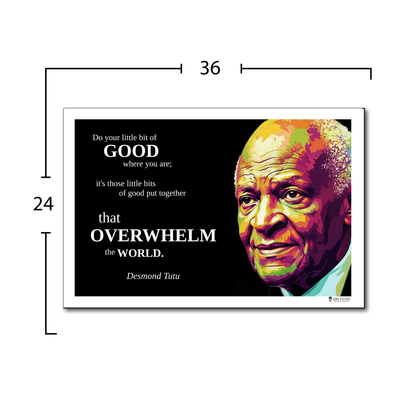 Desmond Tutu Inspirational Quote Poster - Young N Refined