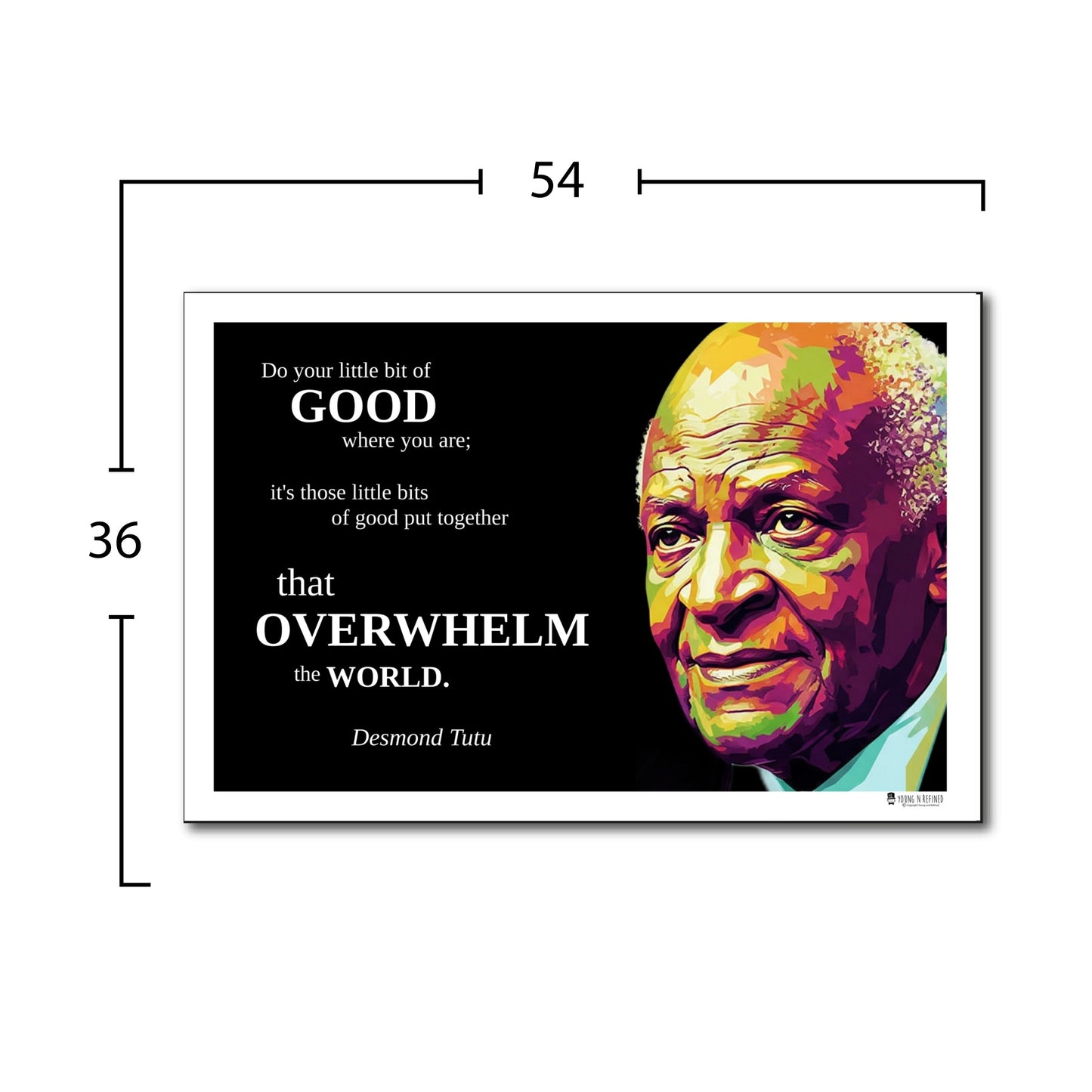 Desmond Tutu Inspirational Quote Poster - Young N Refined