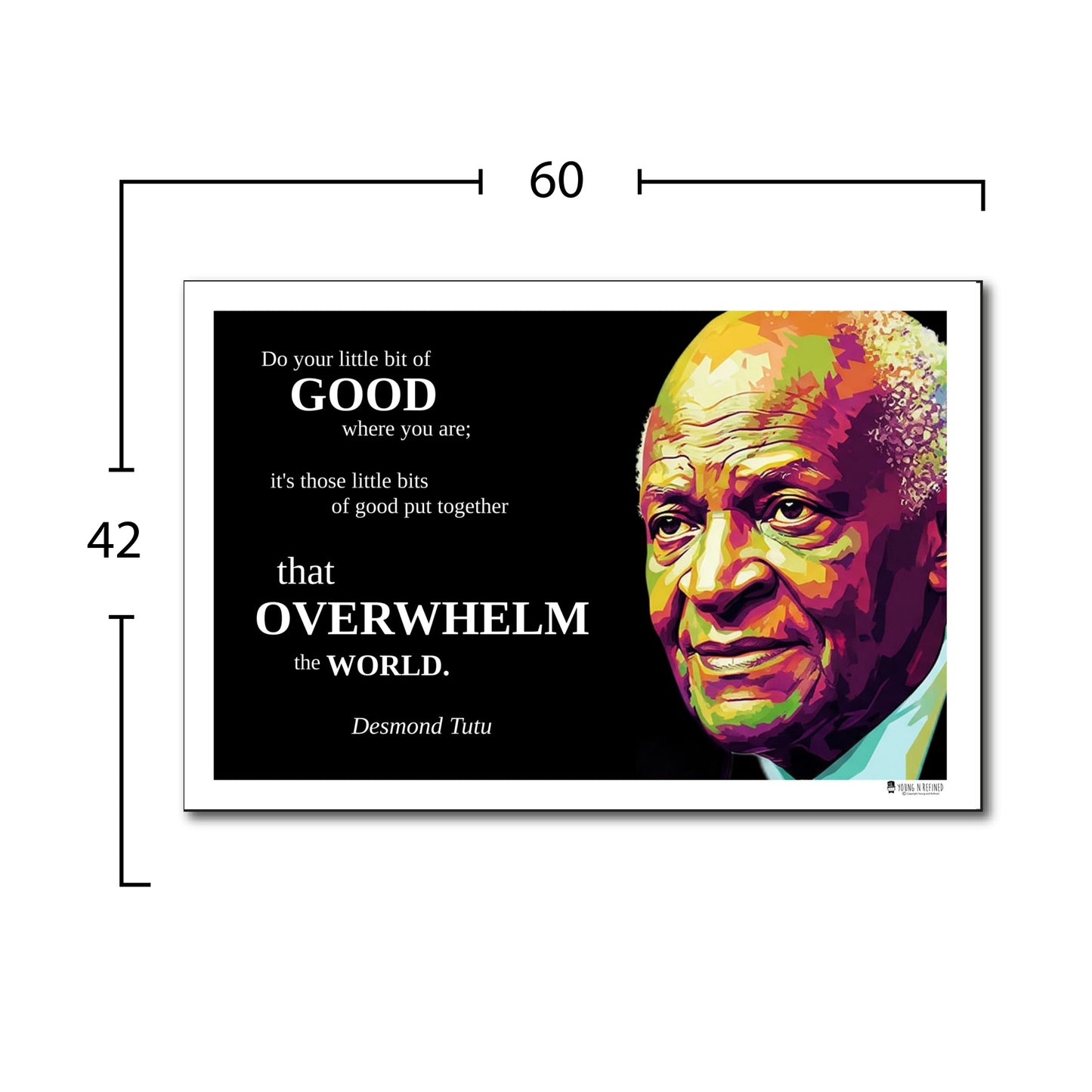 Desmond Tutu Inspirational Quote Poster - Young N Refined